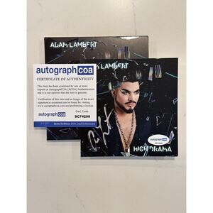 Adam Lambert - COA High Drama Cd with Signed / Autographed Art card ACOA